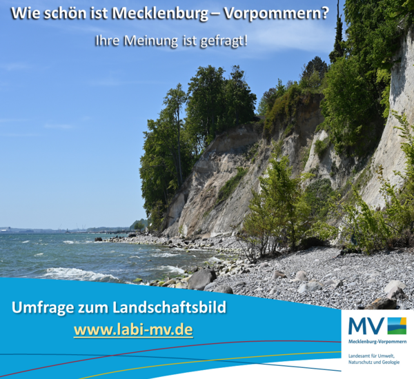 Plakat zur Umfrage zum Landschaftsbild MV